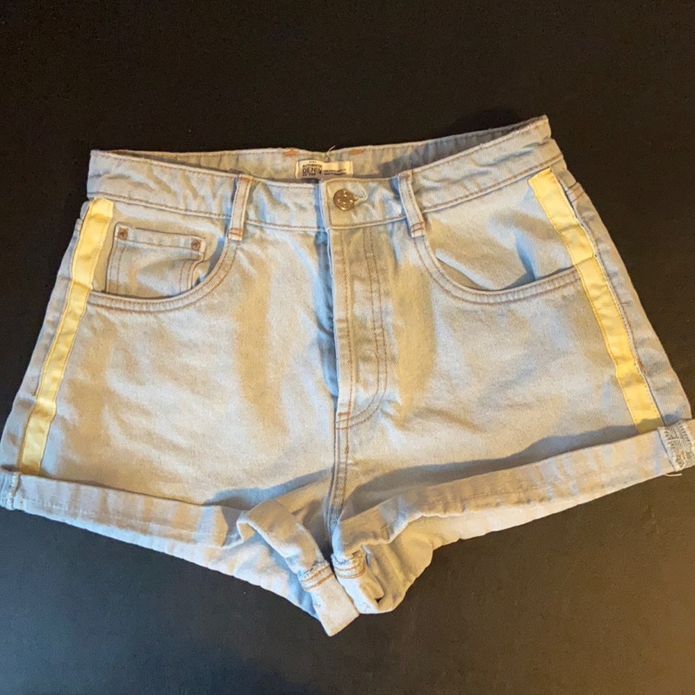 ZARA high waisted mom jean shorts